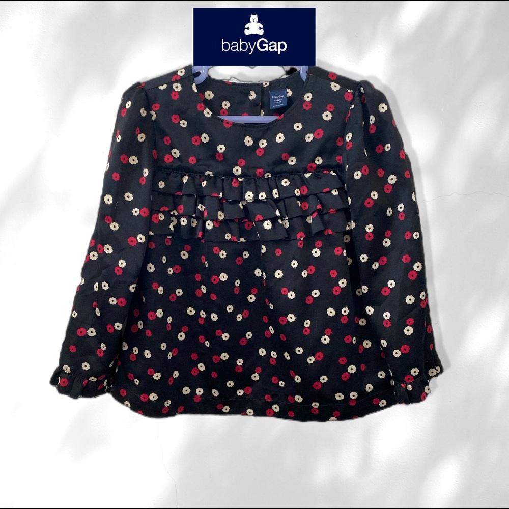 Baby Gap Long Sleeve Floral Blouse
